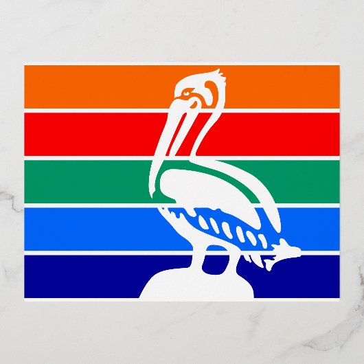 Flag of St. Petersburg, Florida 箔シーズンポストカード (正面)