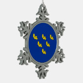 Flag of Sussex Snowflake Pewter Christmas Ornament スノーフレークピューターオーナメント (左)
