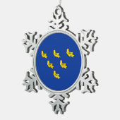 Flag of Sussex Snowflake Pewter Christmas Ornament スノーフレークピューターオーナメント (右)