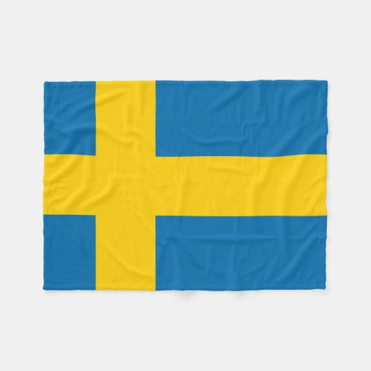 Flag_of_Sweden 6k フリースブランケット (正面(横))