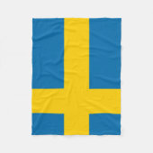 Flag_of_Sweden 6k フリースブランケット (正面)