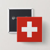 Flag of Switzerland 缶バッジ (正面&裏面)