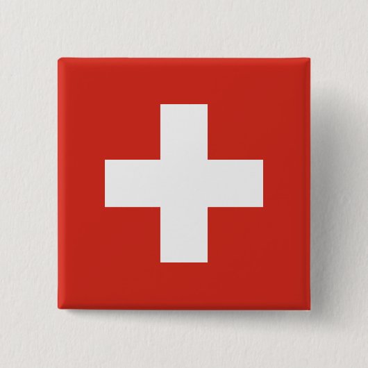 Flag of Switzerland 缶バッジ (正面)