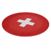 Flag of Switzerland modified – Schweiz – Suisse カッティングボード (角)