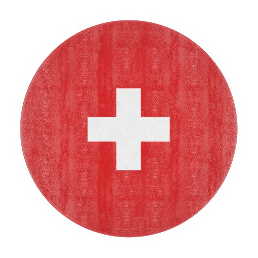Flag of Switzerland modified – Schweiz – Suisse カッティングボード (正面)