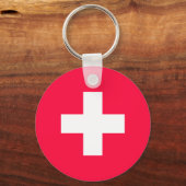 Flag of Switzerland modified – Schweiz – Suisse キーホルダー (正面)