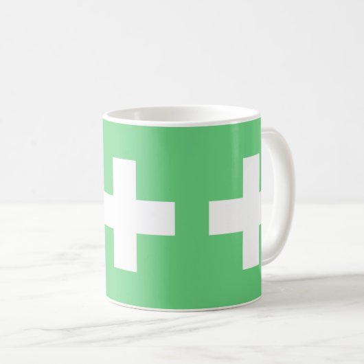 Flag of Switzerland modified – Schweiz – Suisse コーヒーマグカップ (正面右)