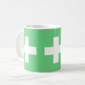 Flag of Switzerland modified – Schweiz – Suisse コーヒーマグカップ (正面左)