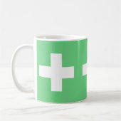 Flag of Switzerland modified – Schweiz – Suisse コーヒーマグカップ (左)