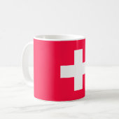 Flag of Switzerland modified – Schweiz – Suisse コーヒーマグカップ (正面左)