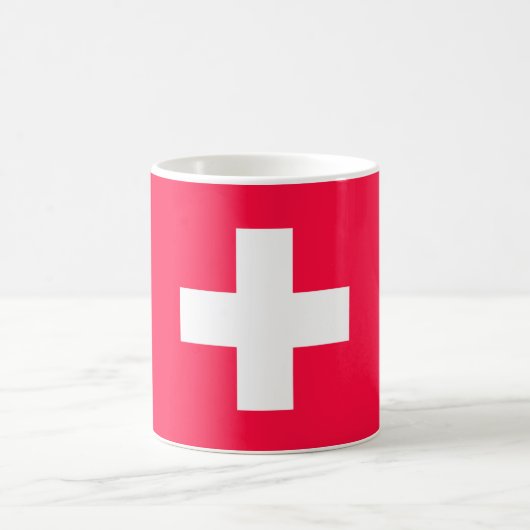 Flag of Switzerland modified – Schweiz – Suisse コーヒーマグカップ (中央)