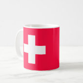Flag of Switzerland modified – Schweiz – Suisse コーヒーマグカップ (正面左)