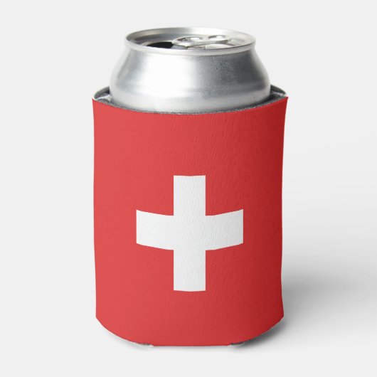 Flag of Switzerland – Schweiz – Suisse – Svizzera 缶クーラー (缶正面)