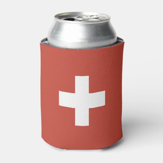 Flag of Switzerland – Schweiz – Suisse – Svizzera 缶クーラー (缶正面)