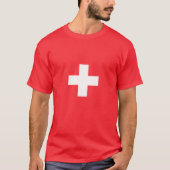 Flag of Switzerland – Schweiz – Suisse – Svizzera Tシャツ (正面)