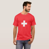 Flag of Switzerland – Schweiz – Suisse – Svizzera Tシャツ (正面フル)