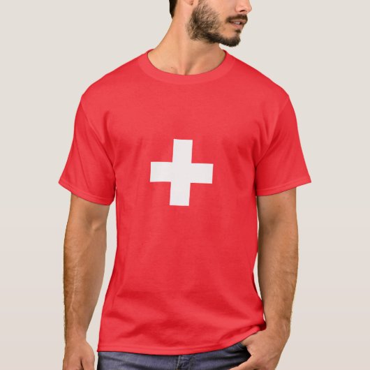 Flag of Switzerland – Schweiz – Suisse – Svizzera Tシャツ (正面)