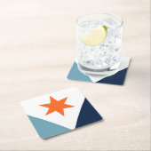 Flag of Syracuse, New York スクエアペーパーコースター (インサイチュ)