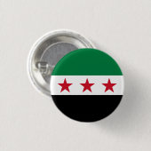 Flag of Syria (December 2024) 缶バッジ (正面&裏面)