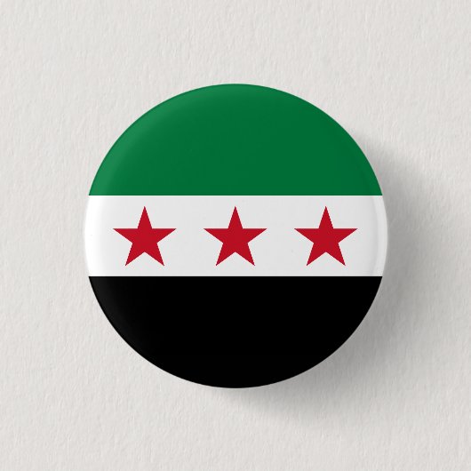 Flag of Syria (December 2024) 缶バッジ (正面)