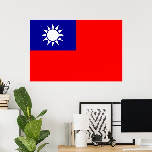 Flag of Taiwan ポスター (ホームオフィス)