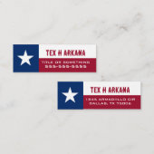Flag of Texas スキニー名刺 (正面/裏面)