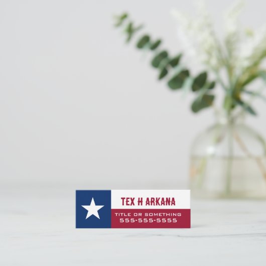 Flag of Texas スキニー名刺 (スタンド正面)