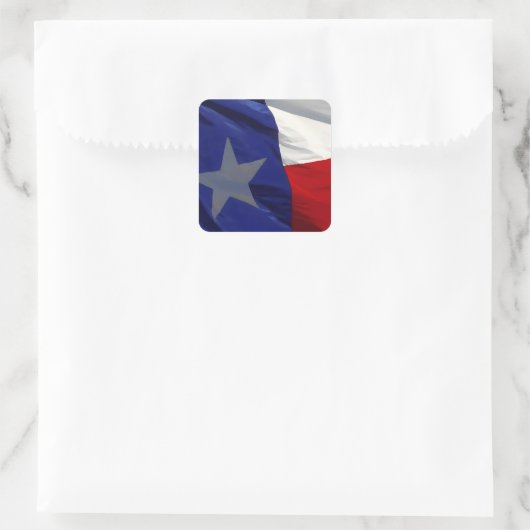 Flag of Texas Pop Art スクエアシール (バッグ)