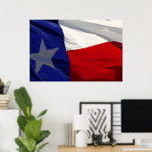 Flag of Texas Pop Art ポスター (ホームオフィス)