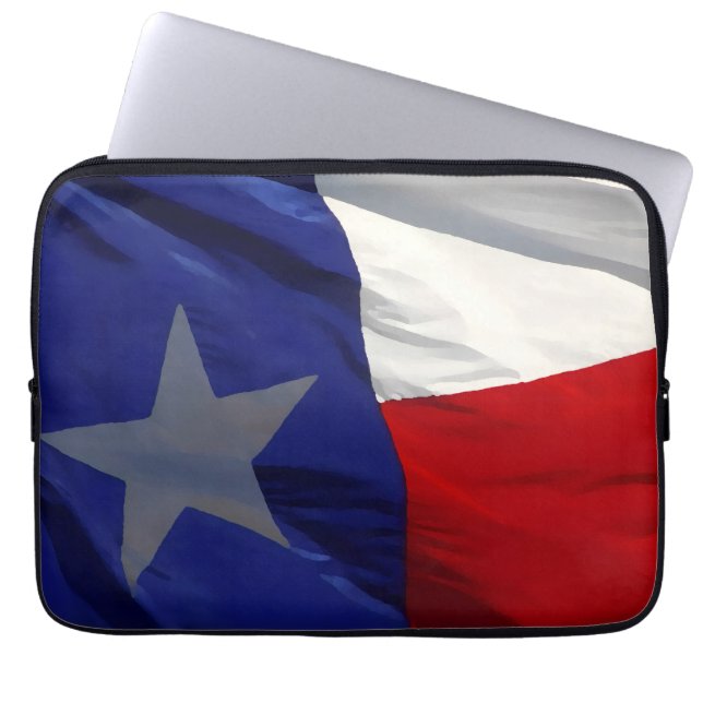 Flag of Texas Pop Art ラップトップスリーブ (正面)