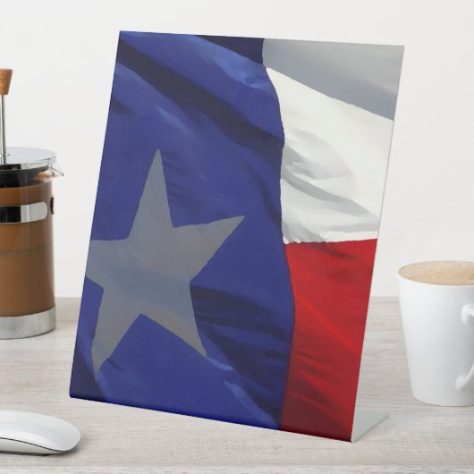 Flag of Texas Pop Art 台座サイン (インサイチュ)