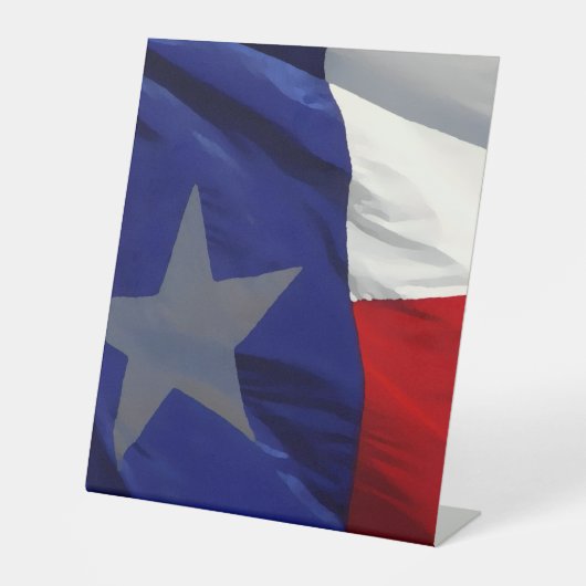 Flag of Texas Pop Art 台座サイン (正面)