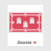 Flag of the city of Aberdeen, Scotland シール (シート)