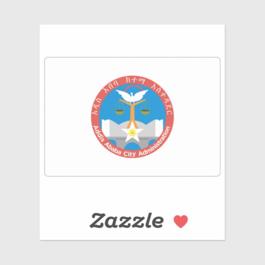 Flag of the city of Addis Ababa, Ethiopia シール (シート)