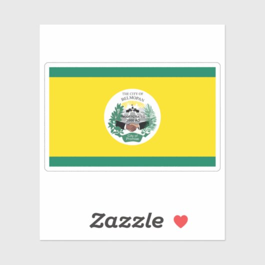 Flag of the city of Belmopan, Belize シール (シート)