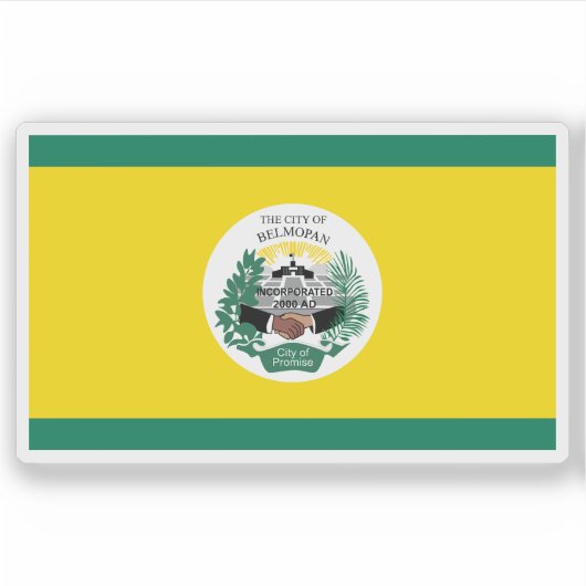 Flag of the city of Belmopan, Belize シール (正面)