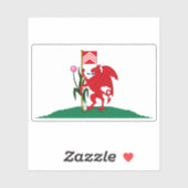 Flag of the city of Cardiff, Wales シール (シート)