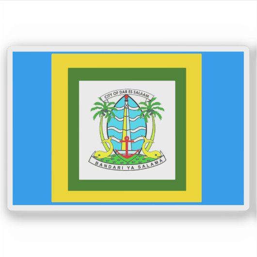 Flag of the city of Dar es Salaam, Tanzania シール (正面)