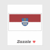 Flag of the city of Daugavpils, Latvia シール (シート)