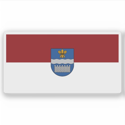Flag of the city of Daugavpils, Latvia シール (正面)