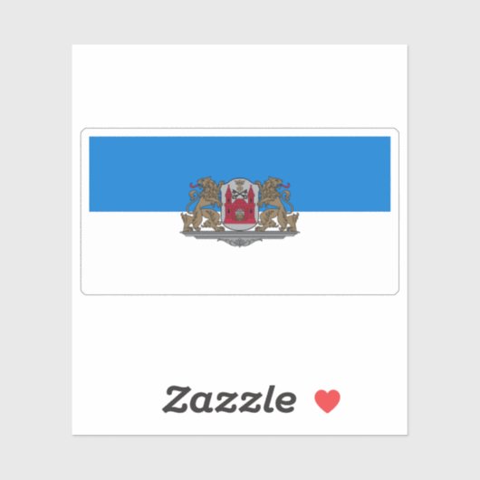 Flag of the city of Riga, Latvia シール (シート)