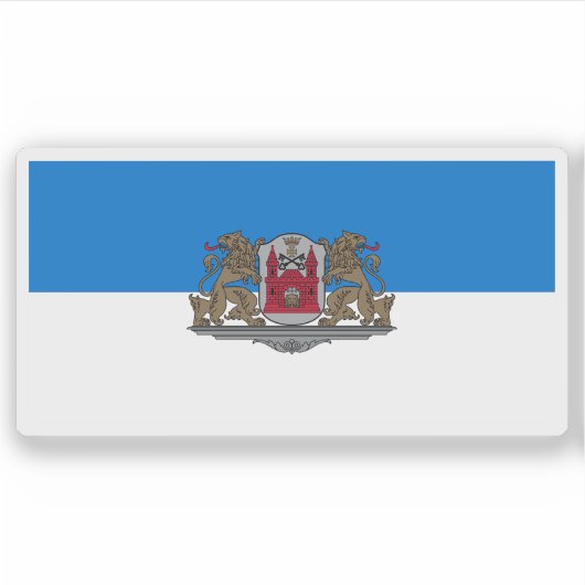 Flag of the city of Riga, Latvia シール (正面)