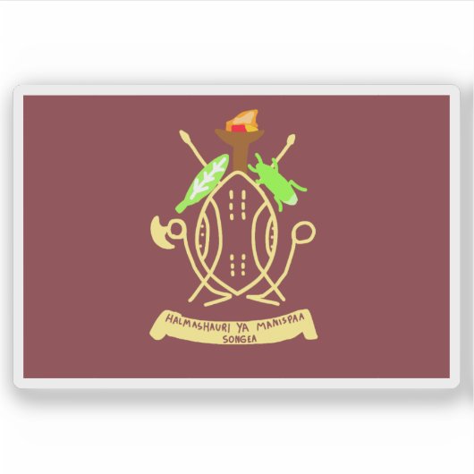 Flag of the city of Songea, Tanzania シール (正面)