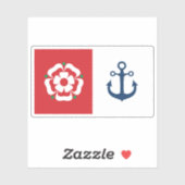 Flag of the city of Southampton, England シール (シート)