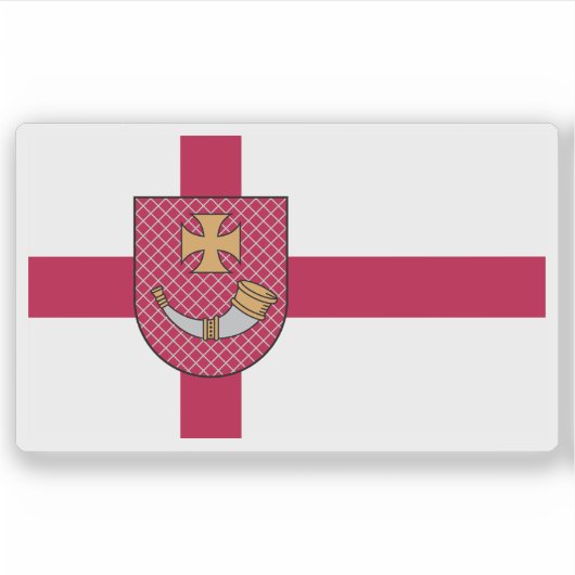 Flag of the city of Ventspils, Latvia シール (正面)