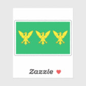 Flag of the county of Caernarfonshire, Wales シール (シート)