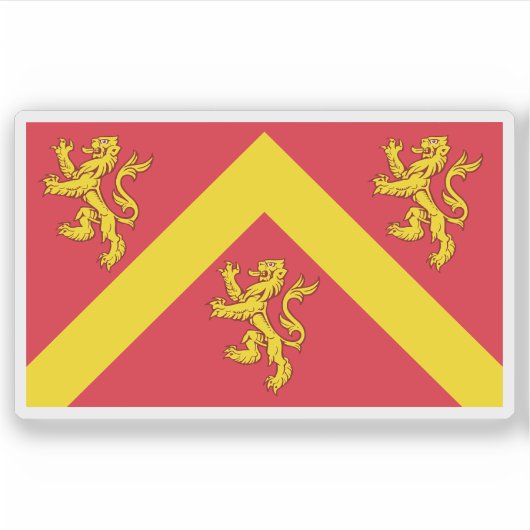 Flag of the island of Anglesey, Wales シール (正面)