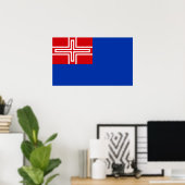 Flag of the Kingdom of Sardinia (1816-1848) ポスター (ホームオフィス)