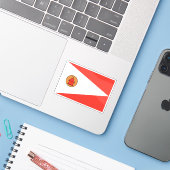 Flag of the Merina people , Madagascar シール (ノートパソコンとiPhone)