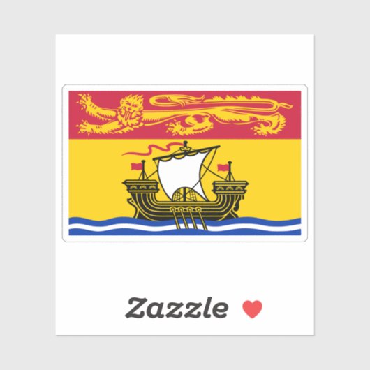 Flag of the New Brunswick province, Canada シール (シート)